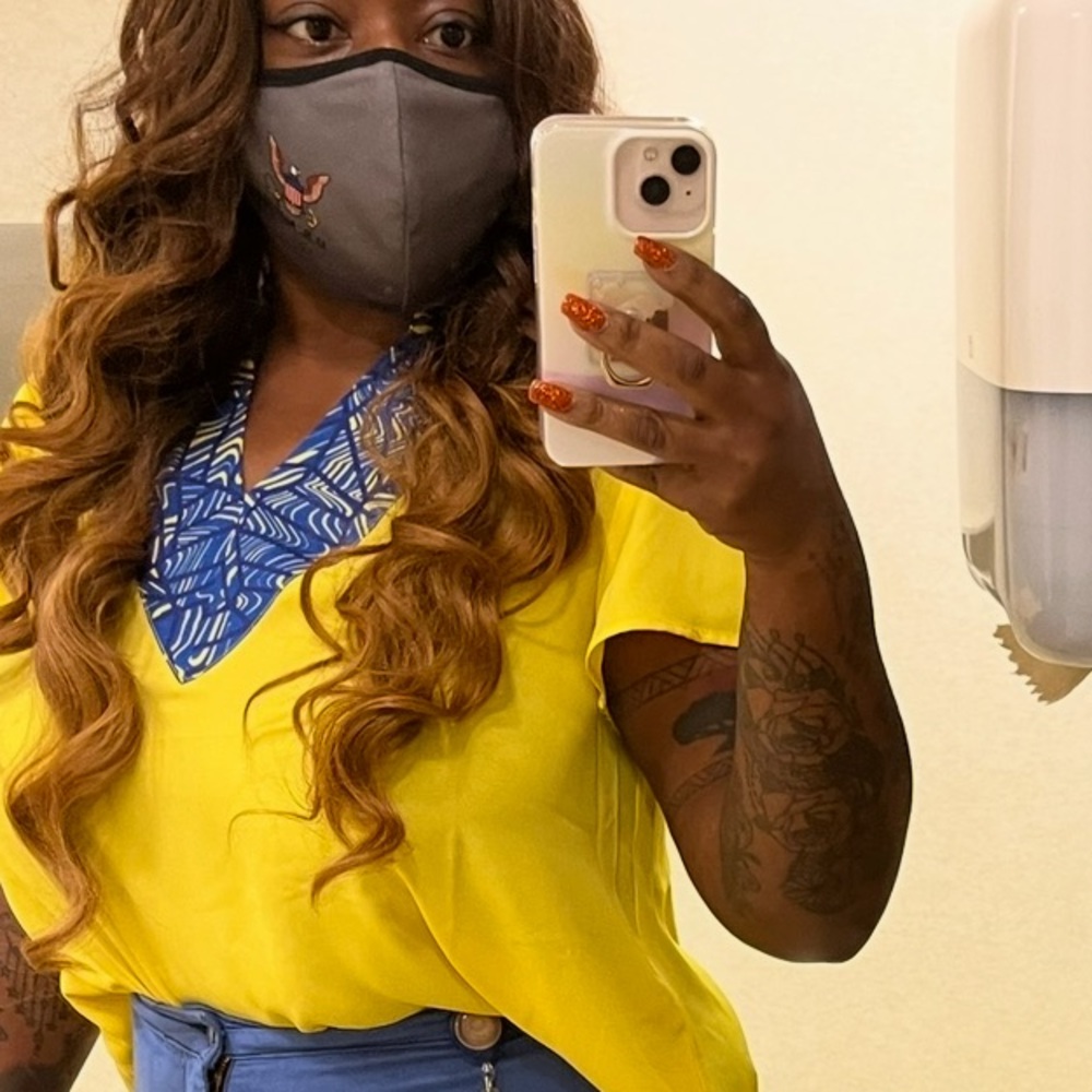 Ashro Yellow and Blue Blouse💛💙 - Picture 3 of 4